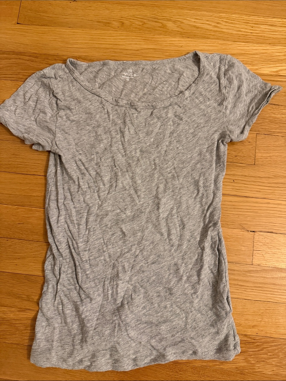 J. Crew Heather Grey Scoop Neck Short Sleeve Tee